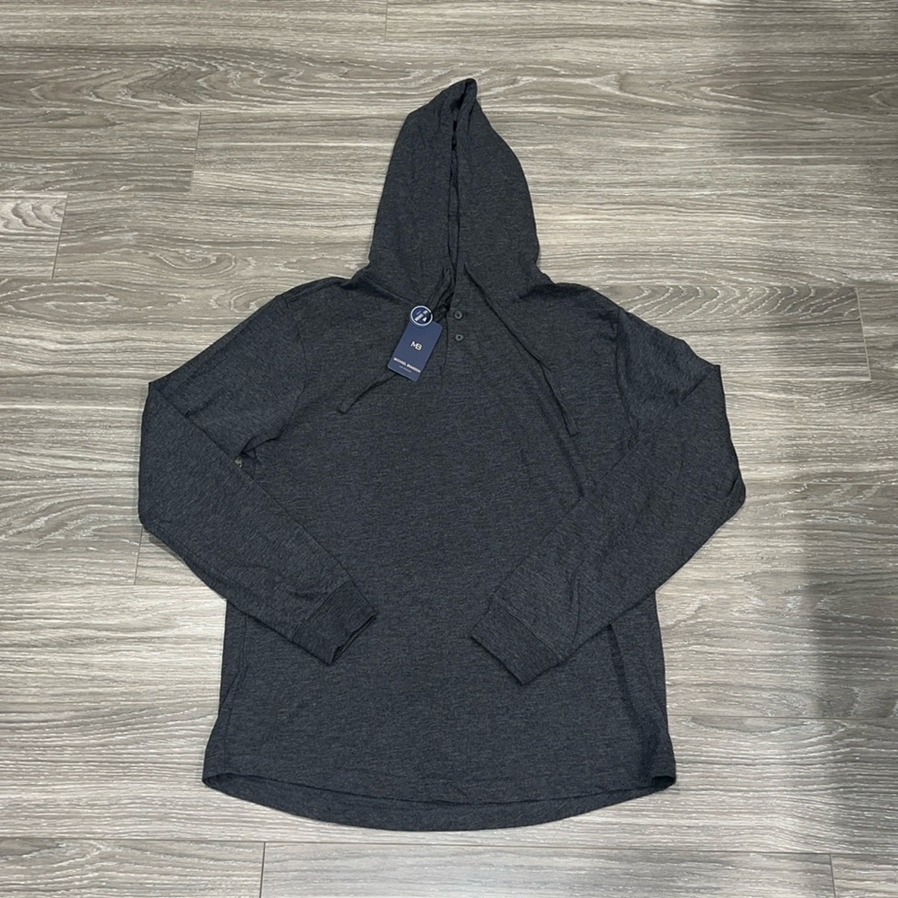 Michael Brandon hooded Henley. Size L. NWT